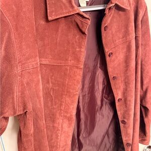 Live a Little Women's Leather Blazer in Dusty Rose